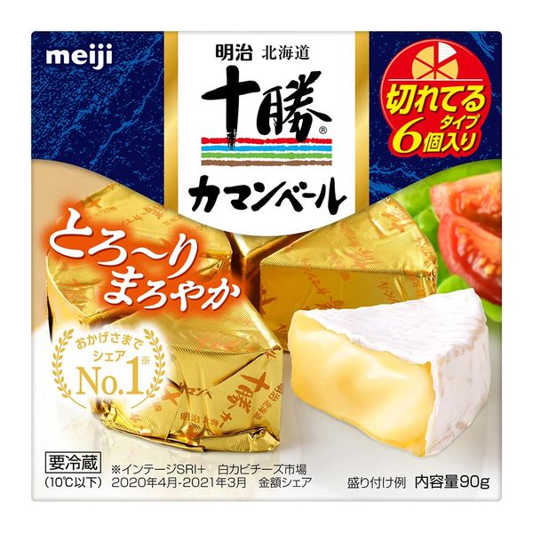 Meiji, Hokkaido, Tokachi, Camembert, Cheese, Cut, 3.2 oz (90 g) x 9 Boxes