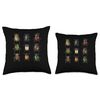 Japanese Beetle Collection Throw Pillow