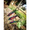 LALAPORT 3PC 6.5’’ Ninja Kunai Fixed Blade Throwing Knives + Sheath Set (Rainbow)
