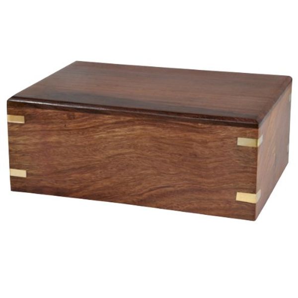 Memorial Gallery Custom Wood Box Pet Urn Medium, Plain