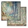 Stamperia Mini Scrapbooking Pad-Magic Forest, Paper, Multicoloured, 8 x 8 inches