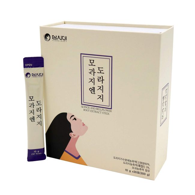 SamSiDae Korean Bellflower Root Extract, Pear Extract and Quince Extract Stick (10g X 30 stick pouches). Good source of Fiber, Potassium, Magnesium, Vitamin C&K. Men, Women and all ages.