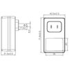 Kaito Denshi AC Adapter PSE Compliant 12V 3A Plastic Small RoHS