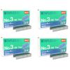 MAX No.3-1M Flat Clinch Staples (24/6) for Office Stapler - 4 Boxes (4,000-Staples)