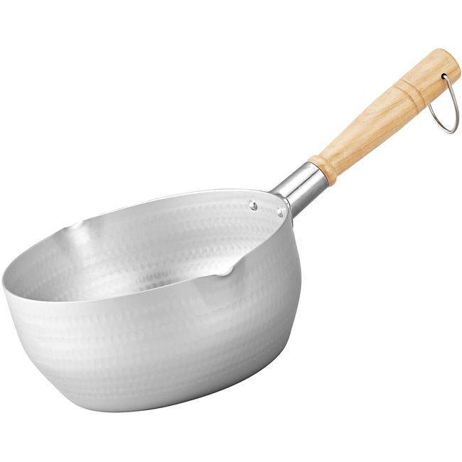 Hokuriku Aluminum Snow Flat Pot, 7.9 inches (20 cm), Induction Compatible, IH Hanayuki Made in Japan