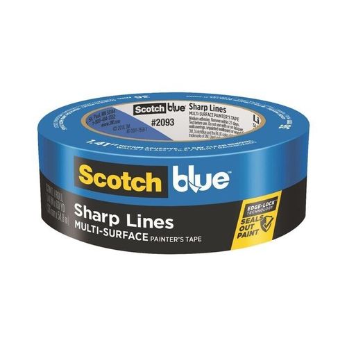 2093EL-48N Painter's Tape, 60 yd L, 1.88 in W, Smooth Crepe Paper Backing, Blue