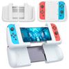 IFYOO SGSX1 Ergonomic Grip and Stand Combo Set for Switch Joycon Controller, for iPhone, Grip Case Holder Bracket for Joy Con - White