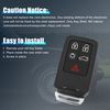 X AUTOHAUX Car Keyless Remote Key Fob Shell Case PG788A 5 Key Button Black