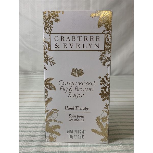 Crabtree & Evelyn CARAMELIZED FIG & BROWN SUGAR Hand Therapy 3.5 oz Cream NIB