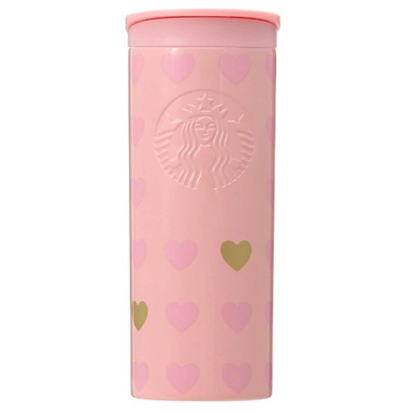 STARBUCKS Starbucks Coffee Tumbler, Valentine's Day, 2023 Stainless Steel Bottle, Heart, Pink, 12.0 fl oz (355 ml), Brand, Pink, Gift, Collection, Present, Heat Retention, Christmas, Halloween,