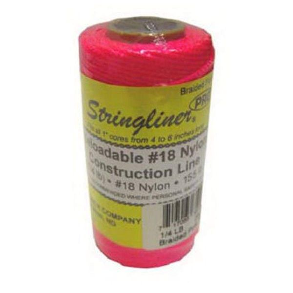 Stringliner 35162 18 Construction Replacement Roll Braided FL. Pink 250', Multicolor, Pack of 1