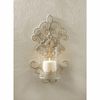 Accent Plus 57073471 Romantic LACE Candle Sconce, White