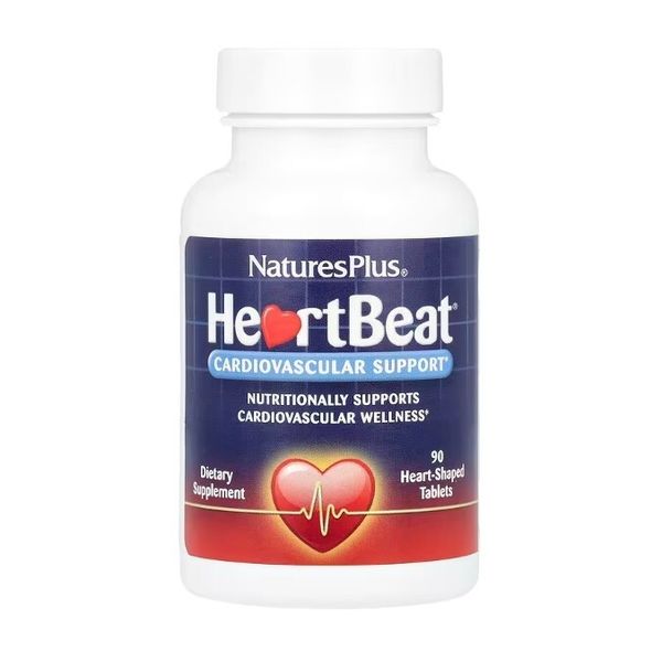 NaturesPlus, HeartBeat, Cardiovascular Support, 90 Heart-Shaped Tablets