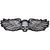 Hot Leathers Skull and Wings Patch (Multicolor, 11" Width x 3" Height)