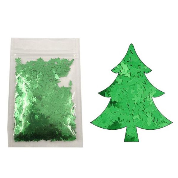 10g per pack Green Plants Flower Tree Plum Bosom Tree Christmas Tree Nail Decoration Shape Sequins Nail Supplies Holiday Gift Decoration Figure Model Decoration DIY Handmade Decorative Accessories