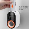 Automatic Squeeze Toothpaste Extruder Dispenser Wall Mount Black & White