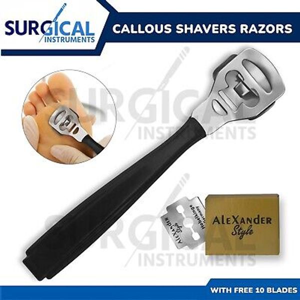 Pedicure Callous Callus Shaver Foot Hard Tough Skin Corn Remover Tool 10 Blades