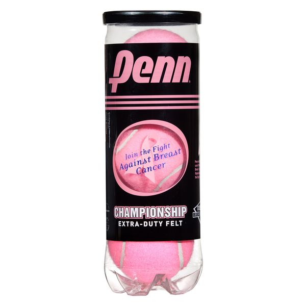 Penn Championship Pink Tennis Balls - Extra Duty Felt Pressurized Tennis Balls - 1 Can, 3 Balls