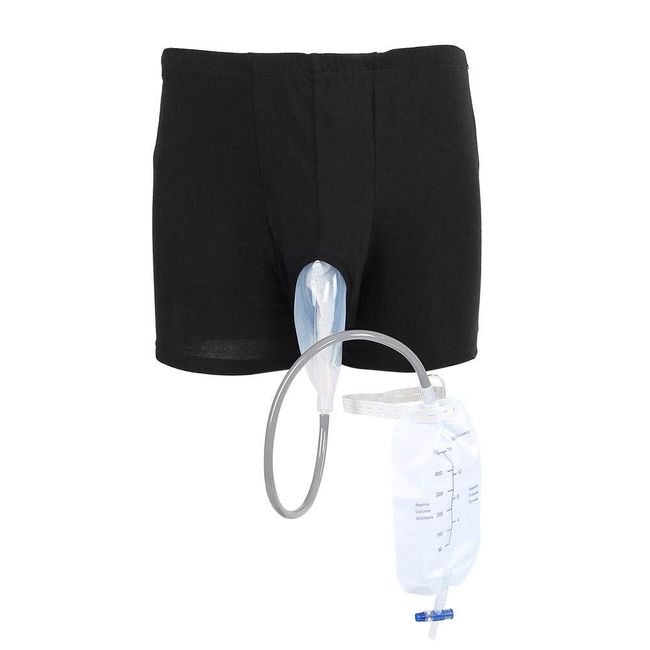 Semme Wearable Urine Bag Incontinence Pants for Men, Urinal System With Collection Bag Portable Leak Proof Leg Pee for Elder