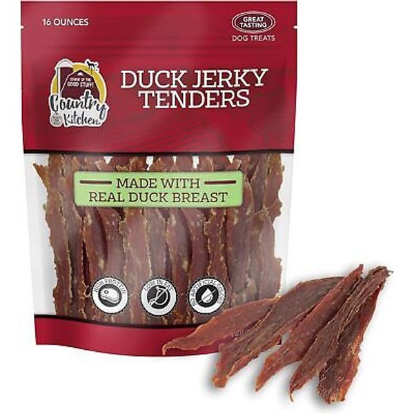 Duck Jerky Tender Dog Treats, High Protein, Low Fat, No 16 Ounce (Pack of 1)