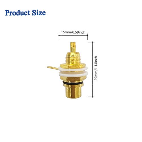 Voluty Tek Video Adapter Suitable for RCA Jacks Female Flange Panel Mount Connector 10pcs