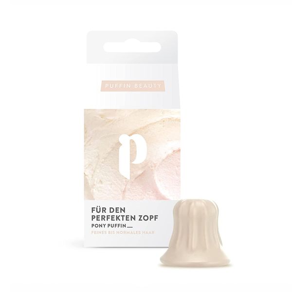 pony puffin VANILLA | Für den perfekten Zopf voller Volumen & Halt - Made in Germany | Latexfrei & vegan | Hebt Deinen Zopf auf das nächste Level | Beige für alle hellen Haare