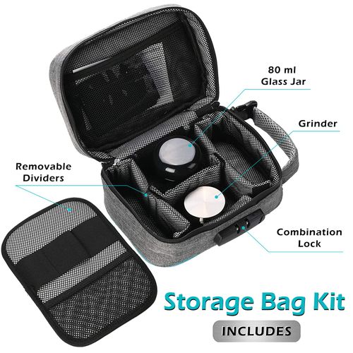 OZCHIN Large Smell Proof Bag with Combination Lock Odor Proof Lock Box Bag Travel Storage Case Activated Charcoal Bag Great Christmas Gift