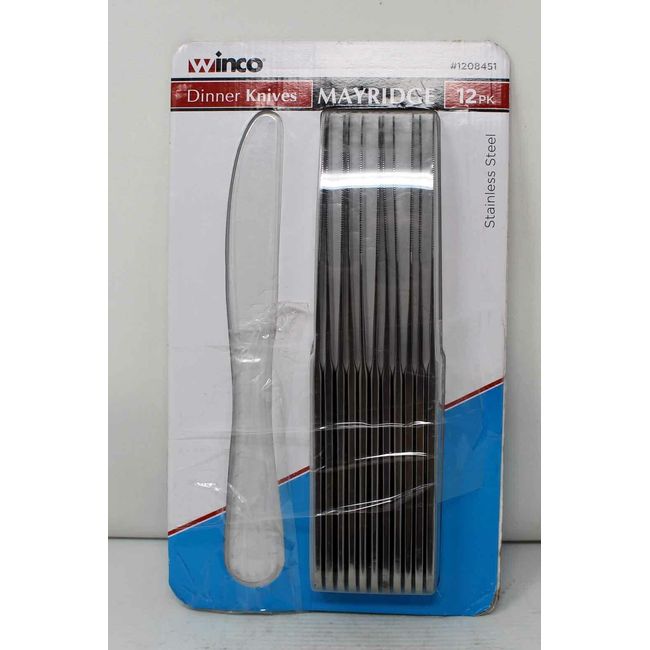 Winco Mayridge Dinner Knives Stainless Steel 12 Pack (See Description)