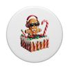 Funny Gingerbread DJ Booth Christmas Holiday Candy Cane PopSockets Swappable PopGrip