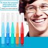 Interdental Brushes, Soft Dental Brushes, Dental Floss Brush, Mini Teeth Brushes, for Cleaning Gaps Between Teeth (0.8mm, with Floss Picks) (0.8mm, 40)