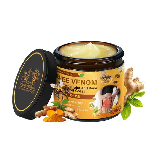 Bee Venom and Turmeric Joint Cream,Bienengift-Gelenkfeuchtigkeitscreme, Professionelle Bienengiftsalbe für Hände, Beine, Knie und Ellbogen（1 Stück）