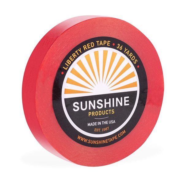 Sunshine Tape | Liberty Red Liner Wig Adhesive Tape Roll | 1" x 36 YDS | Hair System Tape, Toupee