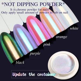2 Pcs Iridescent Nail Powder Elite Design Powder Mermaid Chrome