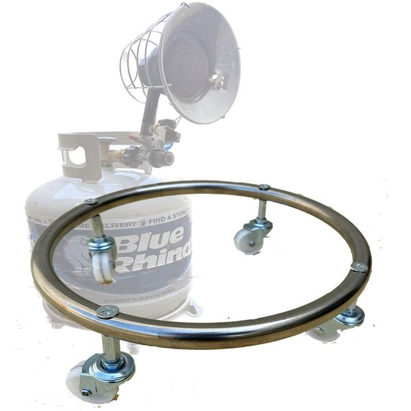 Stainless Caster Roller Moveable Propane LP Tank Rack for 20lbs~40lbs Cylinder