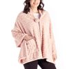 Hello Mello The Coziest Blanket Wrap Plush Poncho - Pink