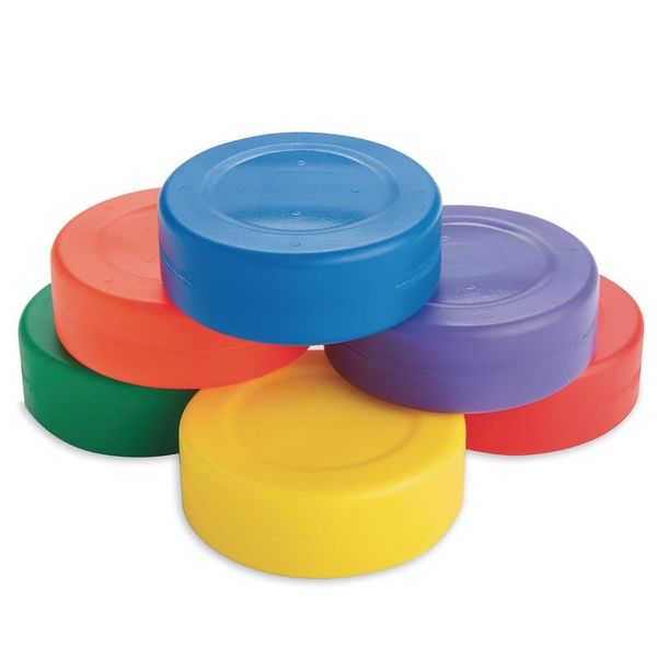 S&S Worldwide Assorted Spectrum Hockey Puck Set Pk6