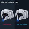 Mcbazel Dual USB Charger Staion for PS5 Controller DualSense Controller Charging Docking Station with LED Light Indicators/Fast Charging/Tri-protection