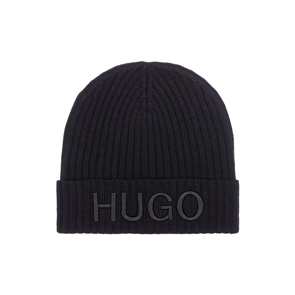 HUGO Men's Beanie Hat, Black (1)