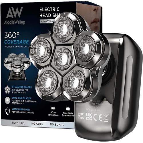 Head Shavers for Bald Men: As Seen on NBC Select Cordless Head Shaver - Waterproof Electric Razor Grooming Kit, Dry Wet Shaving for Men