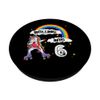 Dabbing Unicorn Rolling Into 6 Rainbow Roller Skate Birthday PopSockets Swappable PopGrip
