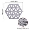 sourcing map Felt Coasters, 4pcs Hexagonal Pad Coaster for Drink Cup Pot Bowl Vase, Light Grey
