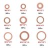 200pcs Copper Washer Assortment Kits Flat Ring Seal Washers 9 Sizes (M5-M14)