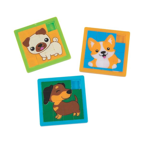 Cute Dog Slide Puzzle - Toys - 12 Pieces