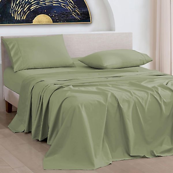 1000 Thread Count Queen Size Egyptian Cotton Sheets, Long Staple Bedsheets, Soft