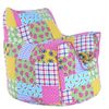 Cotton Patchwork/Ladybird Bean Bag Arm Chair with Beans