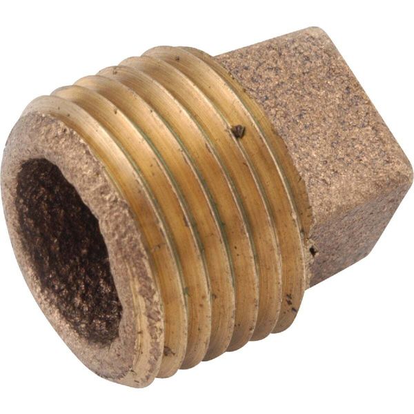 Anderson Metals 1 In. Red Brass Threaded Cored Pipe Plug 738109-16 Anderson