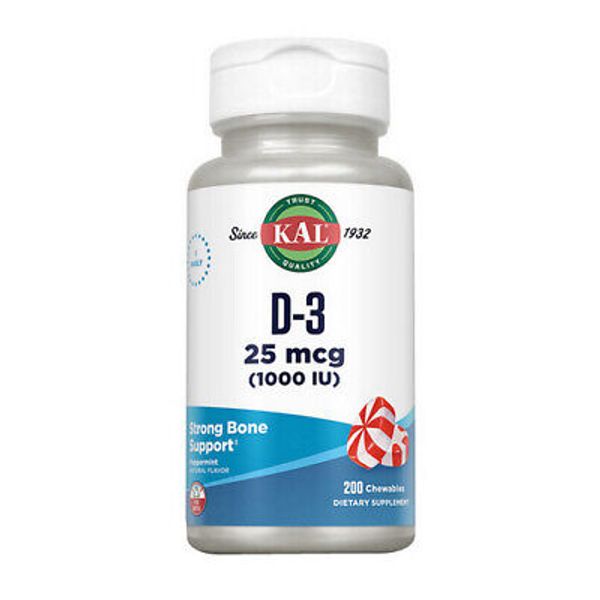 D-3 Chewable 1,000 IU 200 Chews By Kal