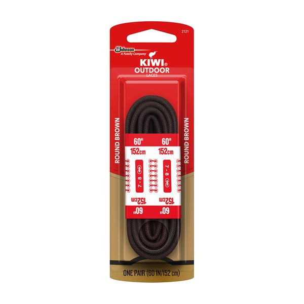 Kiwi 60" Brown Outdoor Shoe Laces