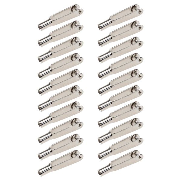 eMagTech 20pcs Mini Snap Links M2 Thread Clip Self-Locking Metal Clevis Clips Fixing Wing for Remote Control Model Airplanes Electric Plane