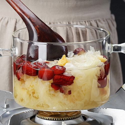 64 oz Glass Pots For Cooking On Stove Soup Pot Glass Saucepan With Covers Stovetop Cooking Pot Noodle Cooker Pot With Double Handle For Pasta Noodle Milk 1900ml